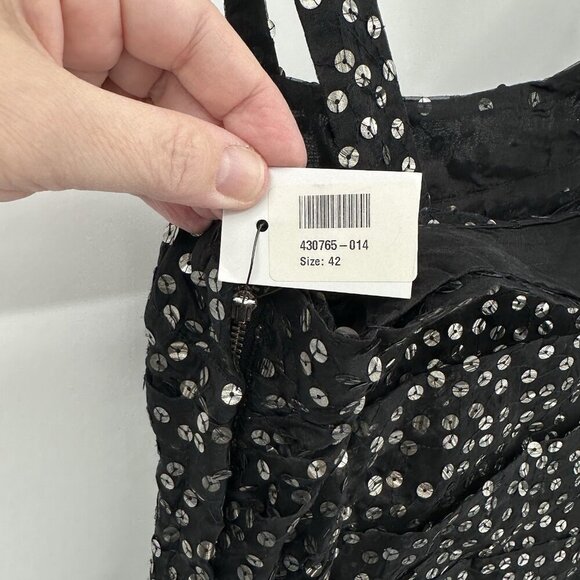 NEW ISABEL MARANT dress mini sequins spring summer 2014 asymmetrical black 42 XL - Picture 10 of 14